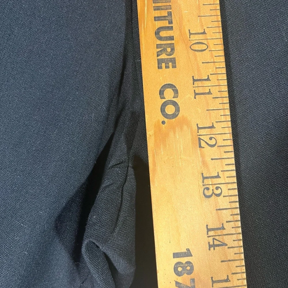 JUSTFAB‎ LINEN ANKLE PANT BACK ZIP CLOSURE SZ 1X BLACK NEW